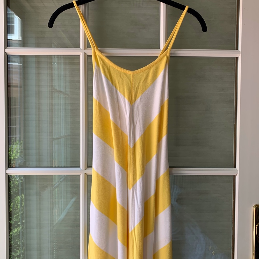 GAP Sunny Yellow Chevron Maxi Dress